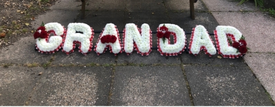 Grandad Red & White Letterings
