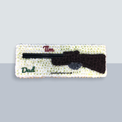 Gun floral tribute