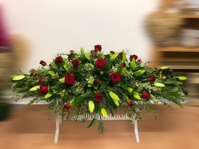 Lily and Rose Casket Spray