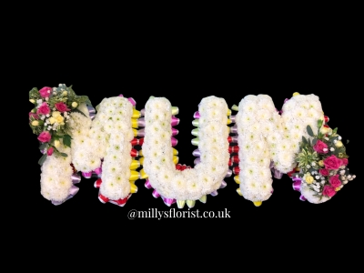 Mum Letters Tribute Colourful