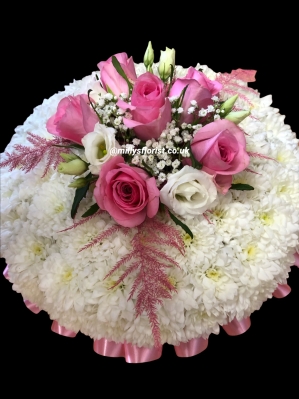 Pink and white base Posy
