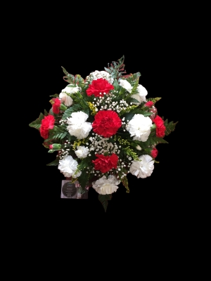 Red & White carnation Posy