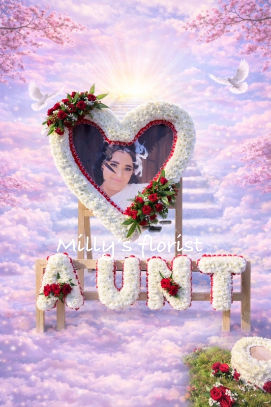 Standing Open heart with photo