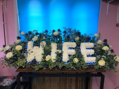 Wife Letter Tribute surrounded with Roses