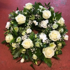 White Roses Wreath