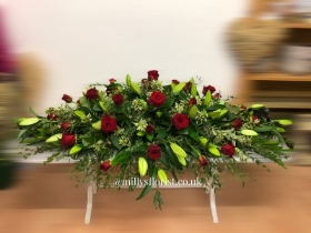 Lily and Rose Casket Spray