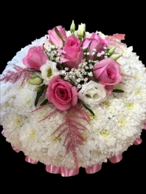 Pink and white base Posy