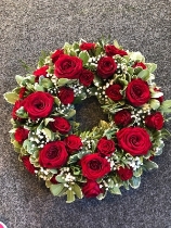 Red Roses Wreath