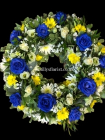 Blue Roses Wreath